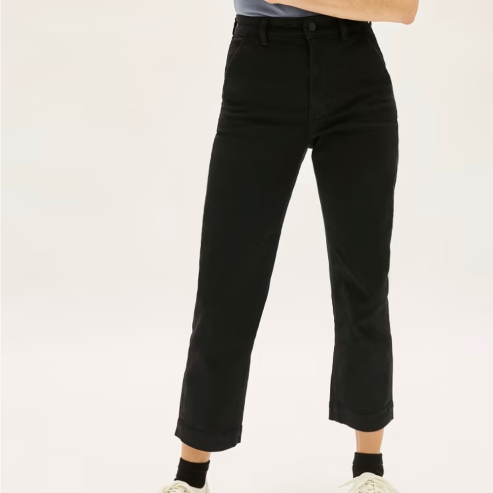 Everlane Straight Leg Crop - Black - Size 12